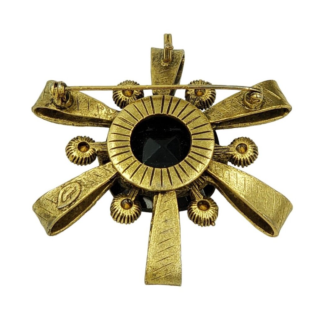 Capri Egyptian Revival Brooch Signed Vintage - Picture 11 of 12